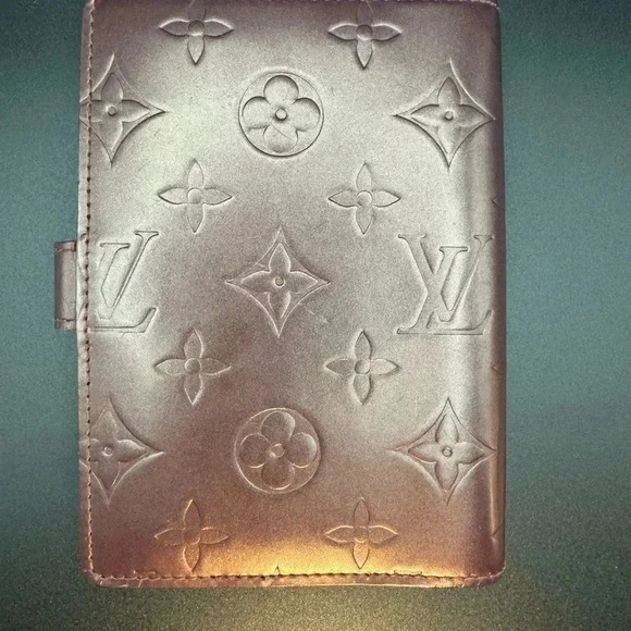 $119 Authentic Louis Vuitton Monogram Mat Agenda PM Notebook Cover Maroon FIRM - Picture 16 of 16